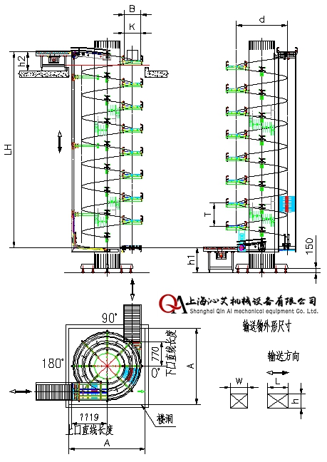 塑料鏈板螺旋輸送機示意圖紙 塑料鏈板螺旋輸送機示意圖紙